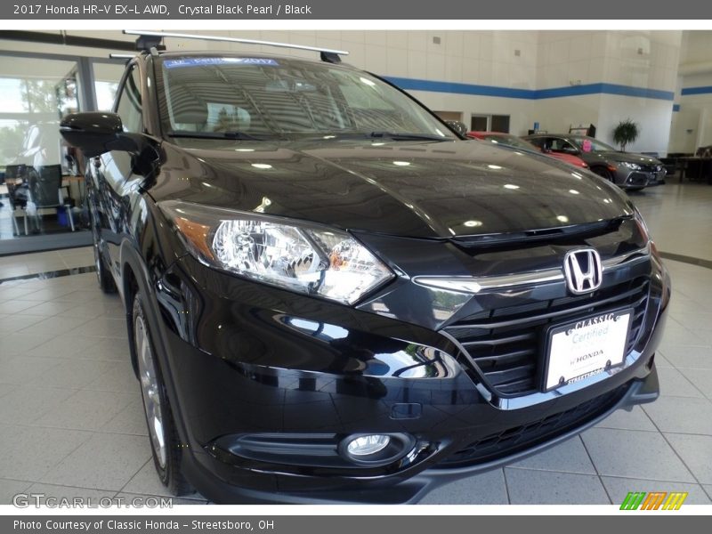 Crystal Black Pearl / Black 2017 Honda HR-V EX-L AWD