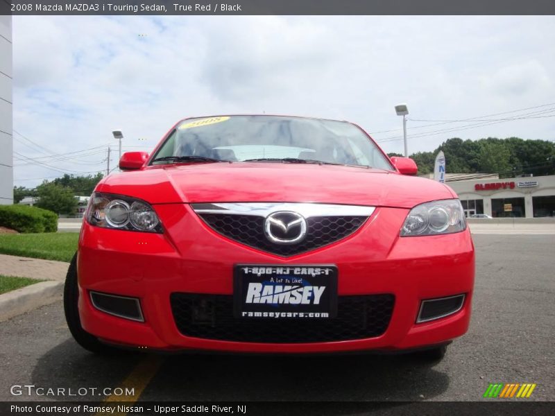 True Red / Black 2008 Mazda MAZDA3 i Touring Sedan