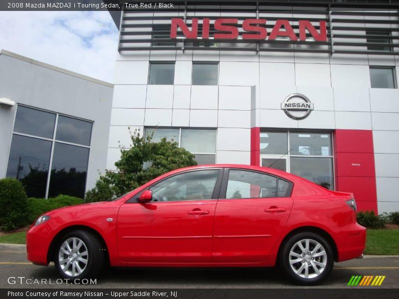 True Red / Black 2008 Mazda MAZDA3 i Touring Sedan