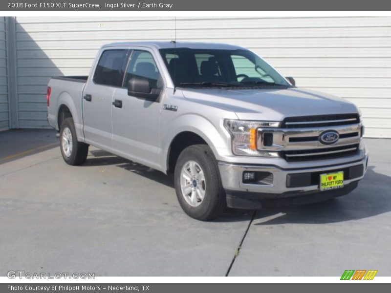 Ingot Silver / Earth Gray 2018 Ford F150 XLT SuperCrew