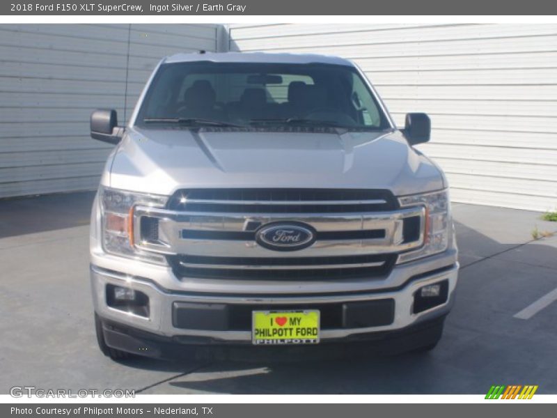 Ingot Silver / Earth Gray 2018 Ford F150 XLT SuperCrew