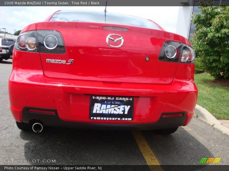 True Red / Black 2008 Mazda MAZDA3 i Touring Sedan