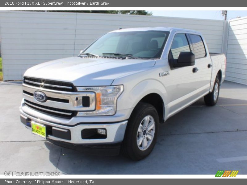 Ingot Silver / Earth Gray 2018 Ford F150 XLT SuperCrew