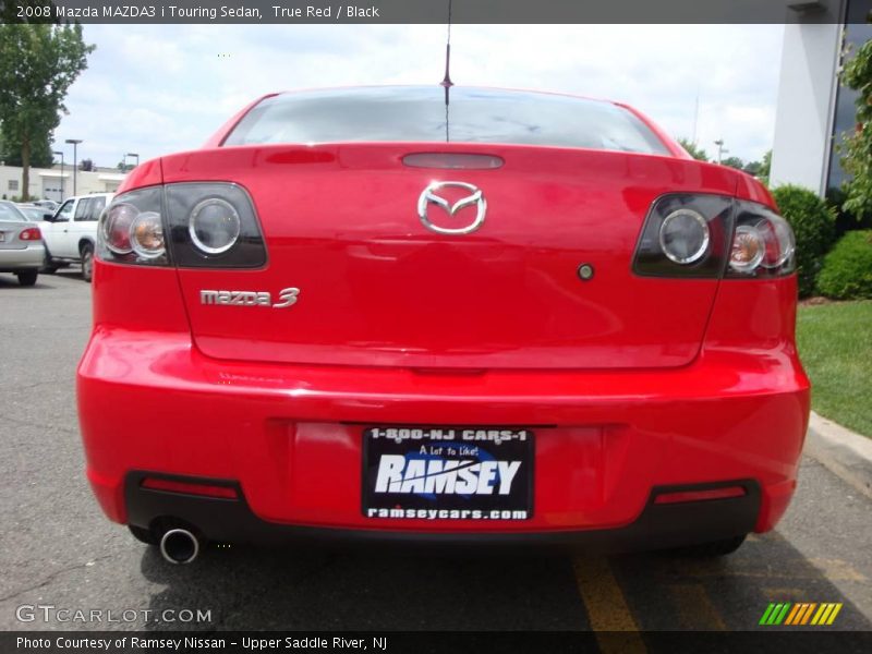 True Red / Black 2008 Mazda MAZDA3 i Touring Sedan