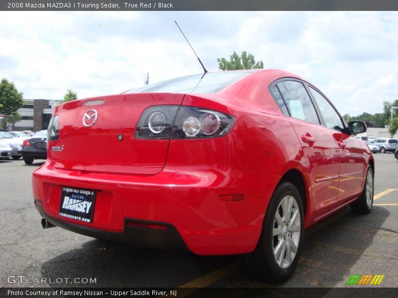 True Red / Black 2008 Mazda MAZDA3 i Touring Sedan