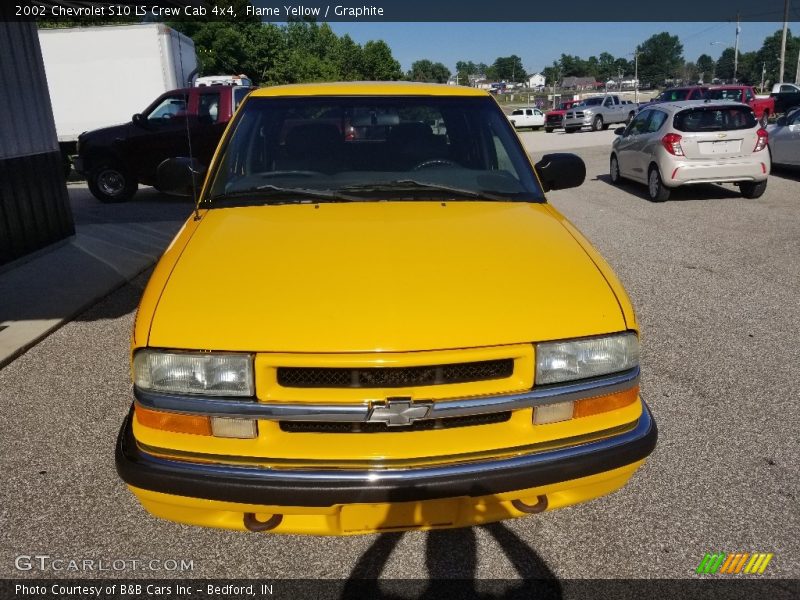 Flame Yellow / Graphite 2002 Chevrolet S10 LS Crew Cab 4x4