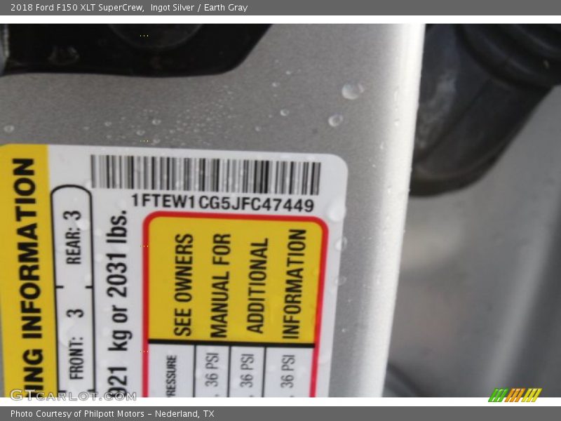 Ingot Silver / Earth Gray 2018 Ford F150 XLT SuperCrew