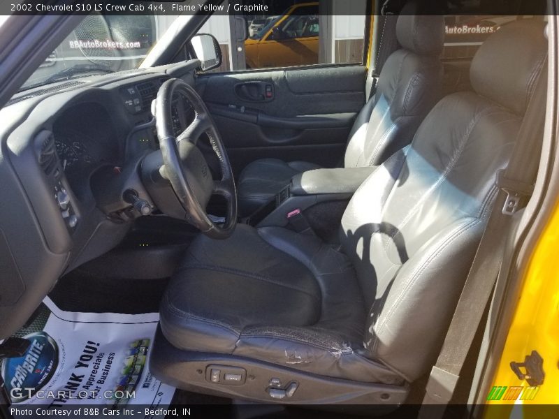 Flame Yellow / Graphite 2002 Chevrolet S10 LS Crew Cab 4x4