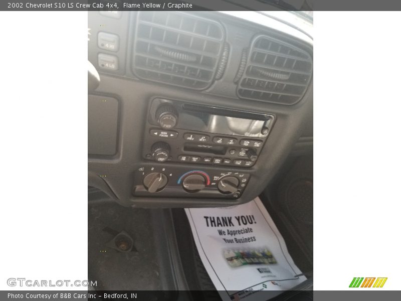 Flame Yellow / Graphite 2002 Chevrolet S10 LS Crew Cab 4x4