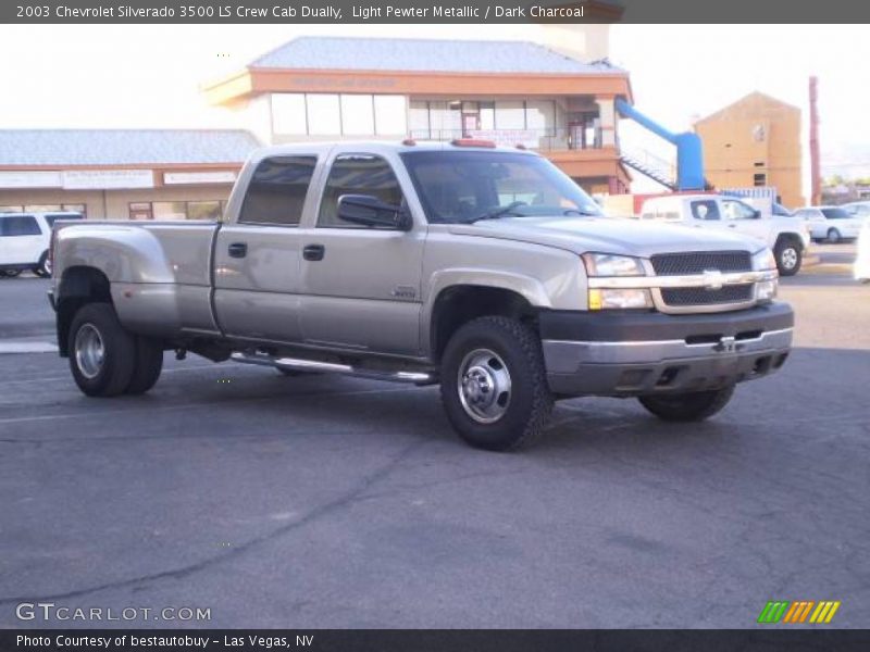 Light Pewter Metallic / Dark Charcoal 2003 Chevrolet Silverado 3500 LS Crew Cab Dually