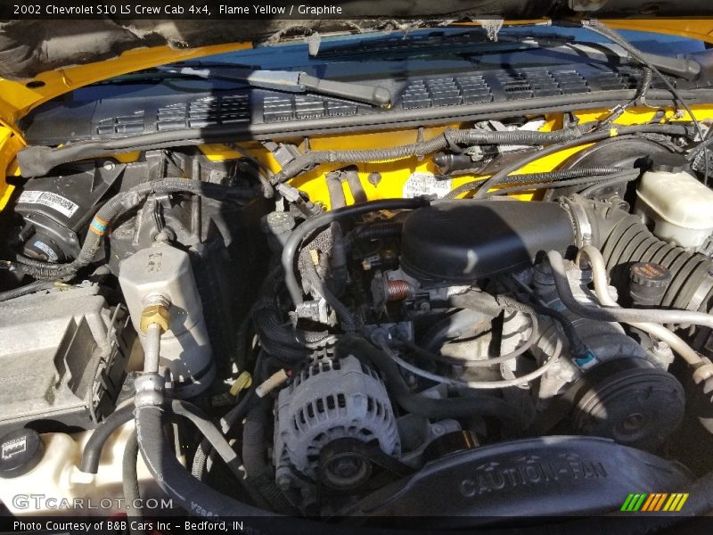 Flame Yellow / Graphite 2002 Chevrolet S10 LS Crew Cab 4x4