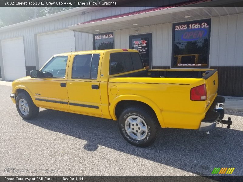 Flame Yellow / Graphite 2002 Chevrolet S10 LS Crew Cab 4x4