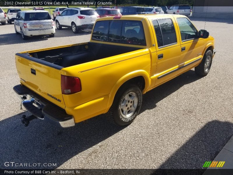 Flame Yellow / Graphite 2002 Chevrolet S10 LS Crew Cab 4x4
