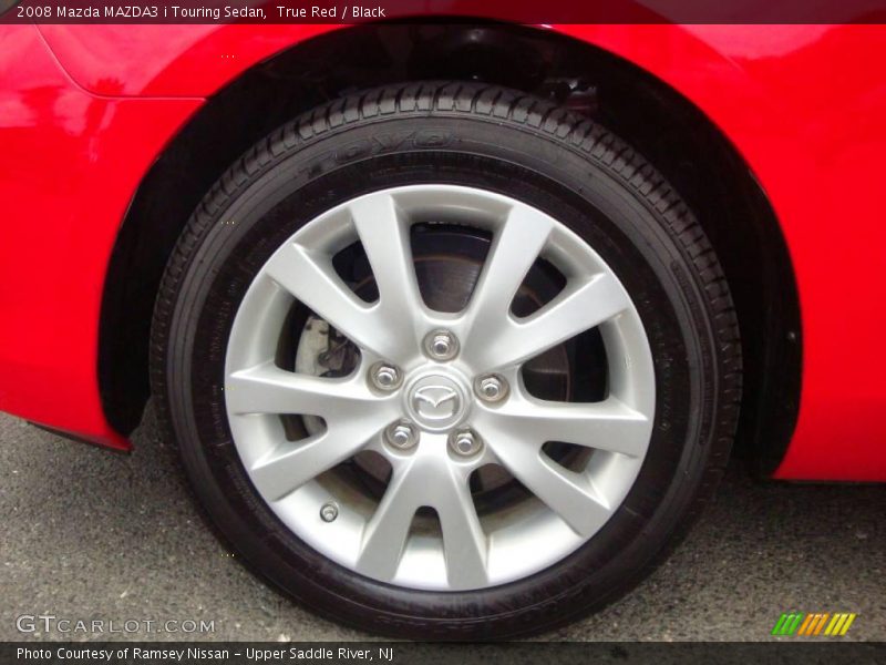 True Red / Black 2008 Mazda MAZDA3 i Touring Sedan