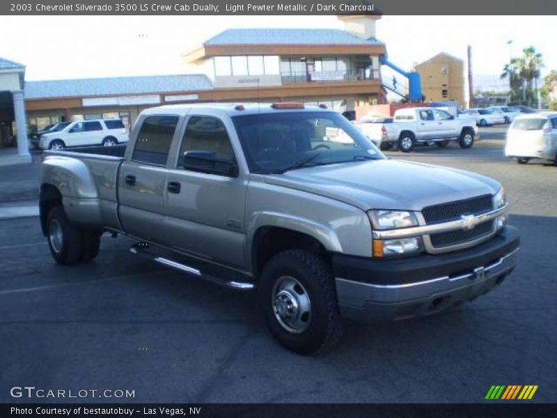 Light Pewter Metallic / Dark Charcoal 2003 Chevrolet Silverado 3500 LS Crew Cab Dually