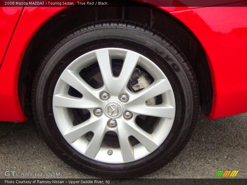 True Red / Black 2008 Mazda MAZDA3 i Touring Sedan