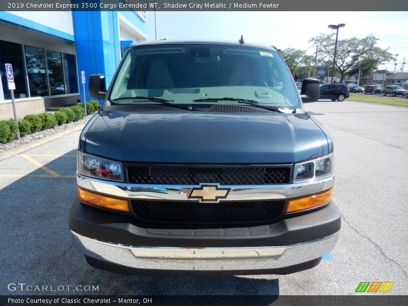 Shadow Gray Metallic / Medium Pewter 2019 Chevrolet Express 3500 Cargo Extended WT
