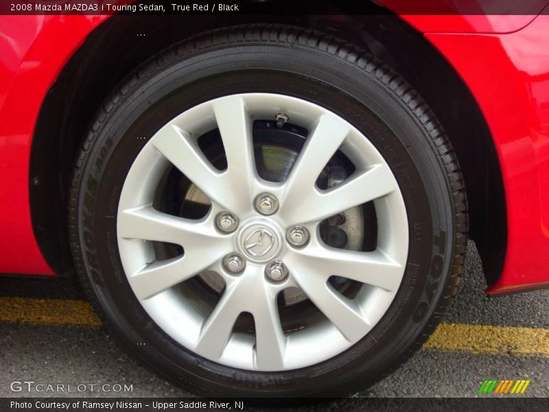 True Red / Black 2008 Mazda MAZDA3 i Touring Sedan