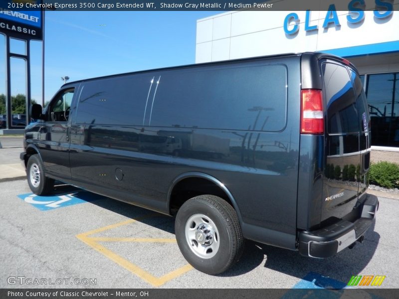 Shadow Gray Metallic / Medium Pewter 2019 Chevrolet Express 3500 Cargo Extended WT