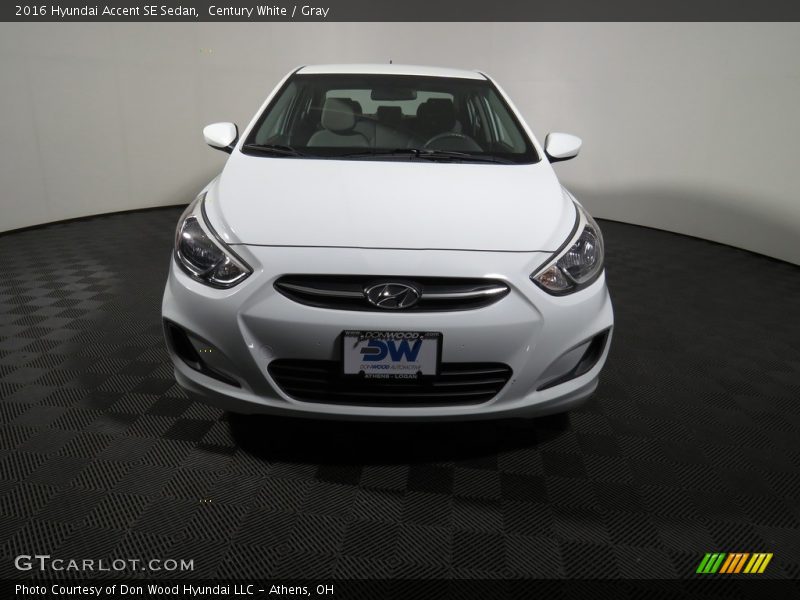 Century White / Gray 2016 Hyundai Accent SE Sedan