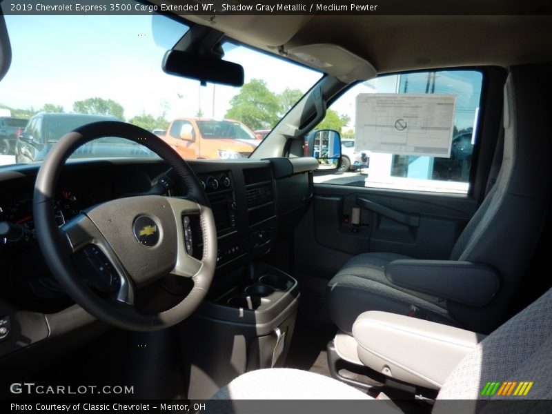 Shadow Gray Metallic / Medium Pewter 2019 Chevrolet Express 3500 Cargo Extended WT