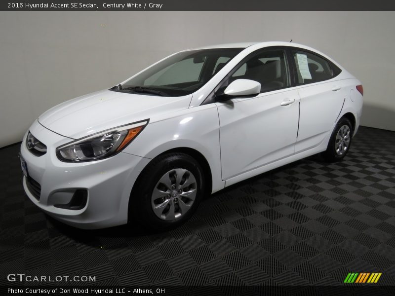 Century White / Gray 2016 Hyundai Accent SE Sedan