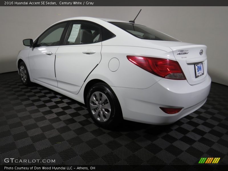 Century White / Gray 2016 Hyundai Accent SE Sedan