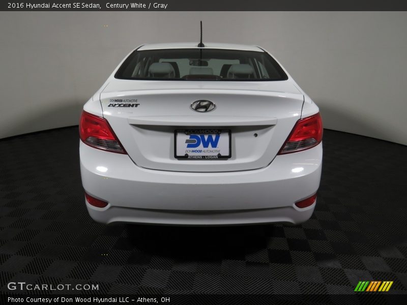 Century White / Gray 2016 Hyundai Accent SE Sedan