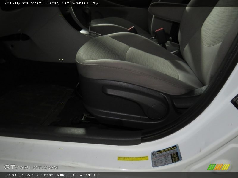 Century White / Gray 2016 Hyundai Accent SE Sedan