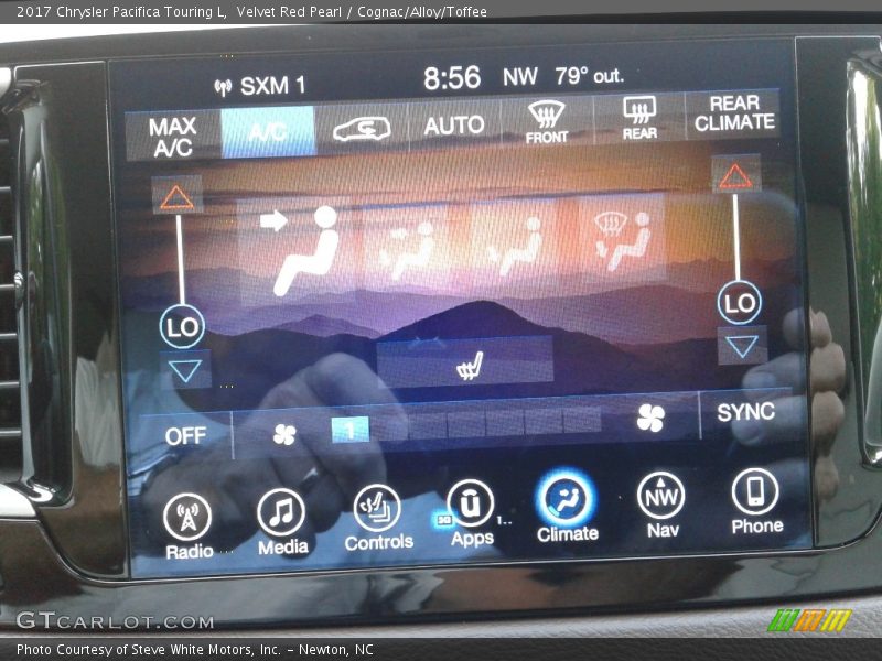 Velvet Red Pearl / Cognac/Alloy/Toffee 2017 Chrysler Pacifica Touring L