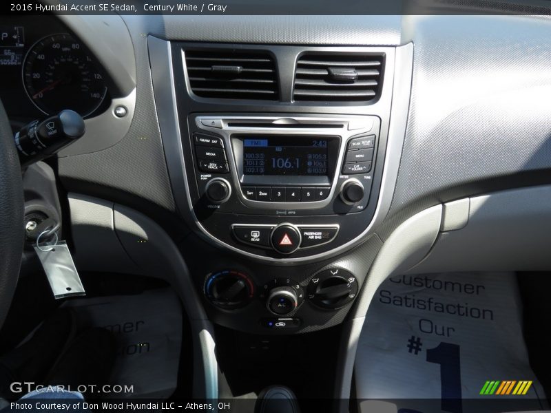 Century White / Gray 2016 Hyundai Accent SE Sedan