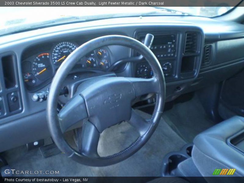 Light Pewter Metallic / Dark Charcoal 2003 Chevrolet Silverado 3500 LS Crew Cab Dually