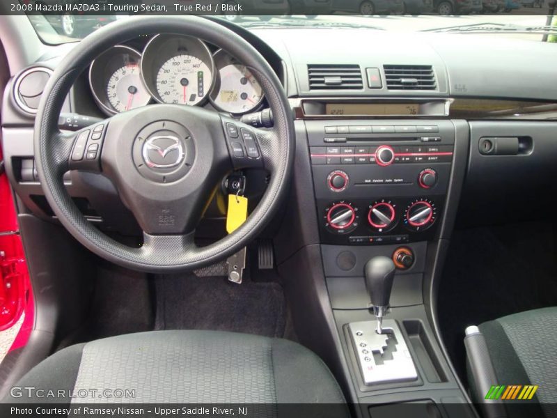 True Red / Black 2008 Mazda MAZDA3 i Touring Sedan