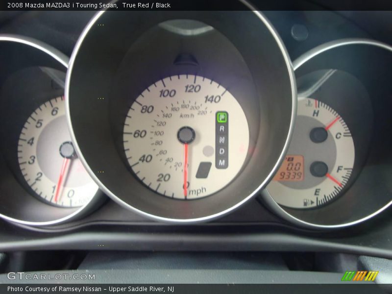 True Red / Black 2008 Mazda MAZDA3 i Touring Sedan