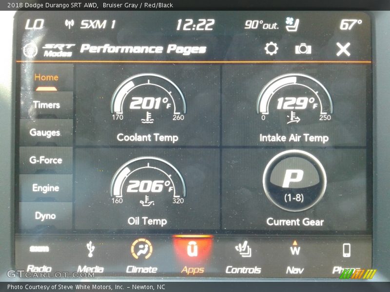 Bruiser Gray / Red/Black 2018 Dodge Durango SRT AWD