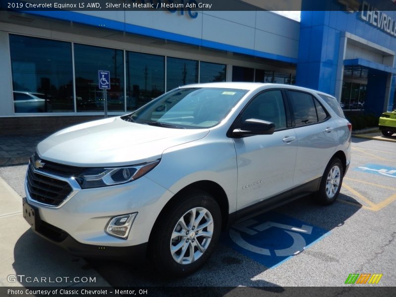 Silver Ice Metallic / Medium Ash Gray 2019 Chevrolet Equinox LS AWD