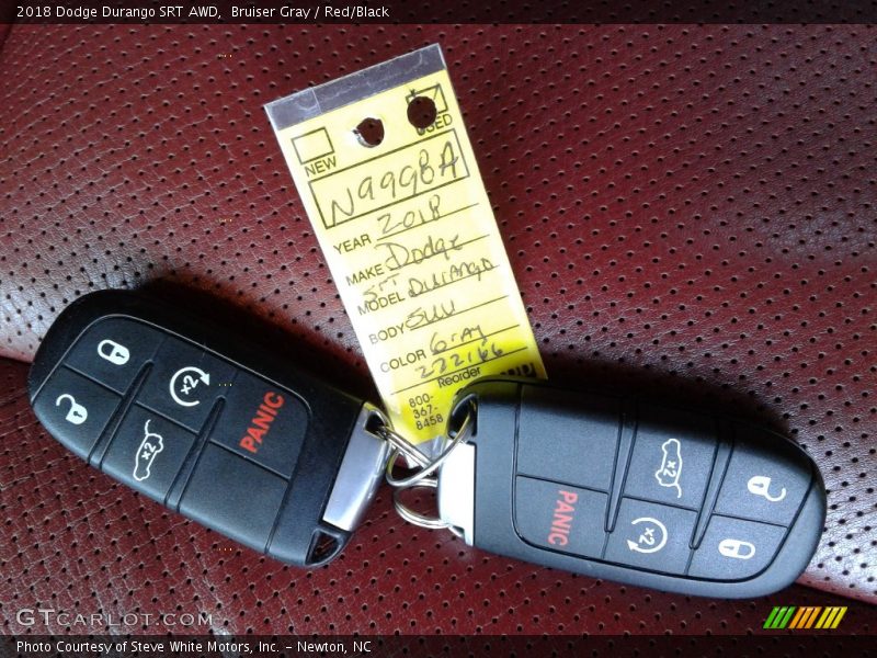 Bruiser Gray / Red/Black 2018 Dodge Durango SRT AWD