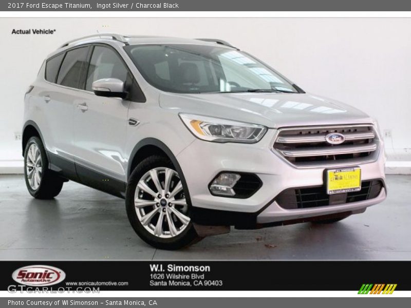 Ingot Silver / Charcoal Black 2017 Ford Escape Titanium