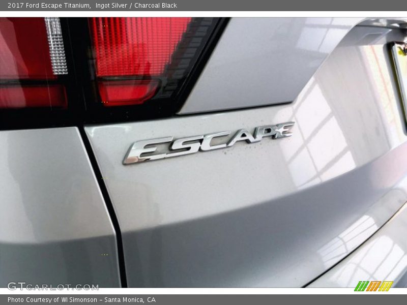 Ingot Silver / Charcoal Black 2017 Ford Escape Titanium