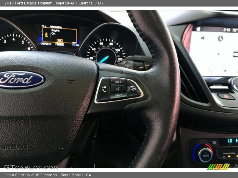 Ingot Silver / Charcoal Black 2017 Ford Escape Titanium