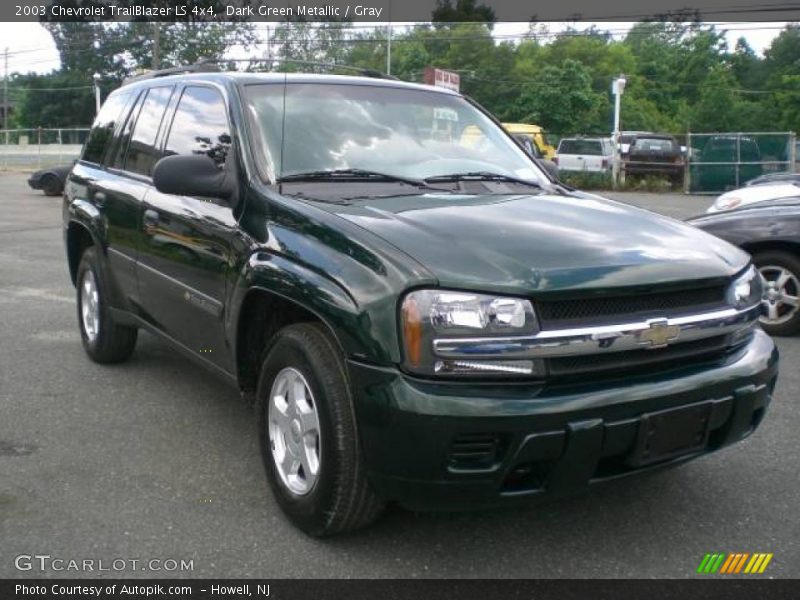 Dark Green Metallic / Gray 2003 Chevrolet TrailBlazer LS 4x4