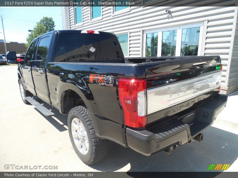 Shadow Black / Black 2017 Ford F250 Super Duty Platinum Crew Cab 4x4