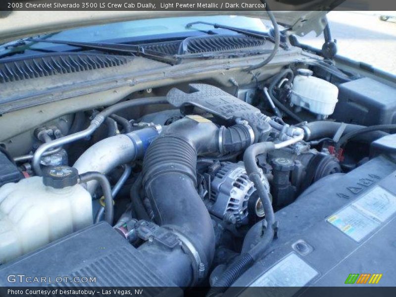 Light Pewter Metallic / Dark Charcoal 2003 Chevrolet Silverado 3500 LS Crew Cab Dually