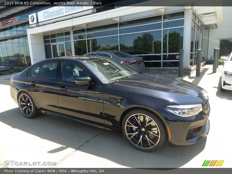 Azurite Black Metallic / Black 2019 BMW M5 Competition