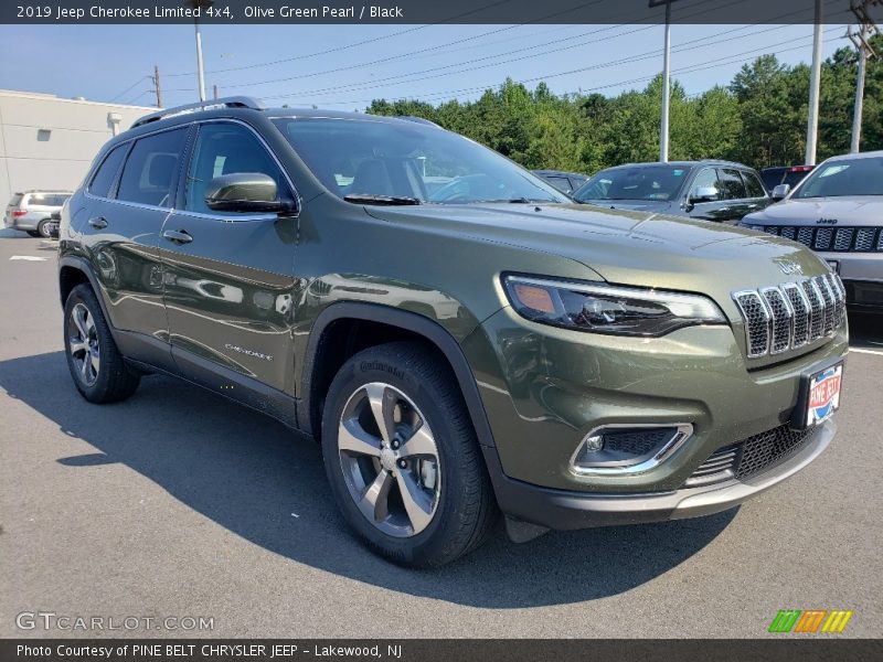 Olive Green Pearl / Black 2019 Jeep Cherokee Limited 4x4