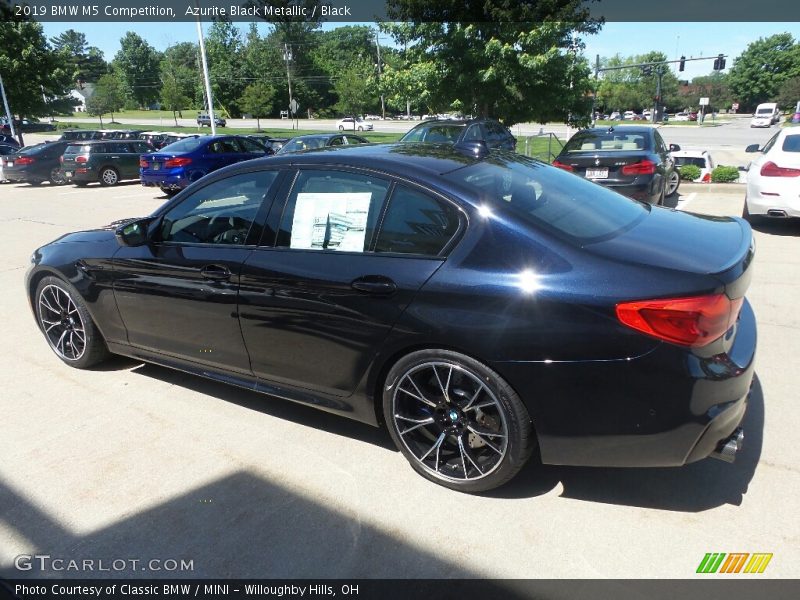 Azurite Black Metallic / Black 2019 BMW M5 Competition