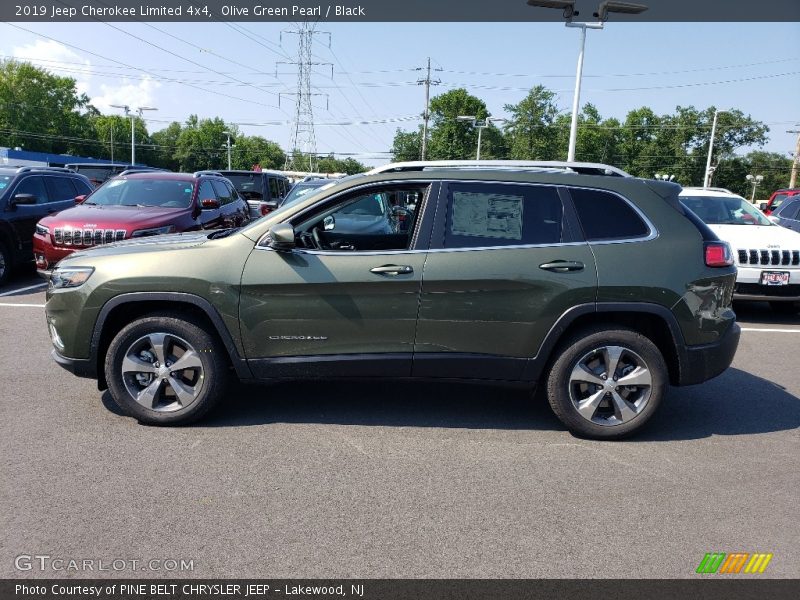 Olive Green Pearl / Black 2019 Jeep Cherokee Limited 4x4