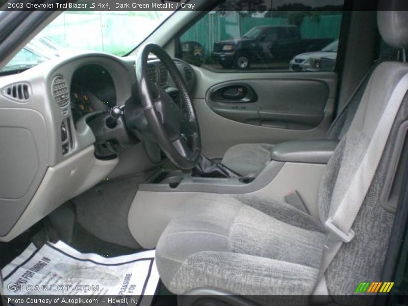 Dark Green Metallic / Gray 2003 Chevrolet TrailBlazer LS 4x4