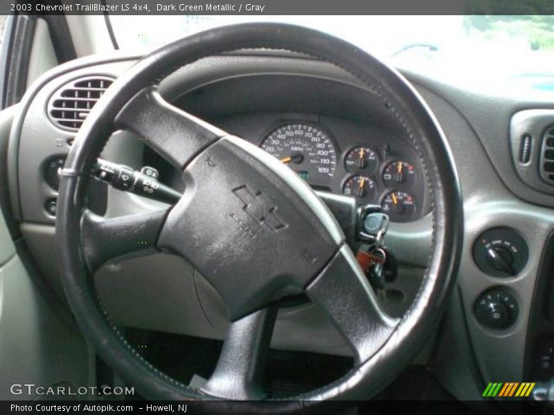 Dark Green Metallic / Gray 2003 Chevrolet TrailBlazer LS 4x4