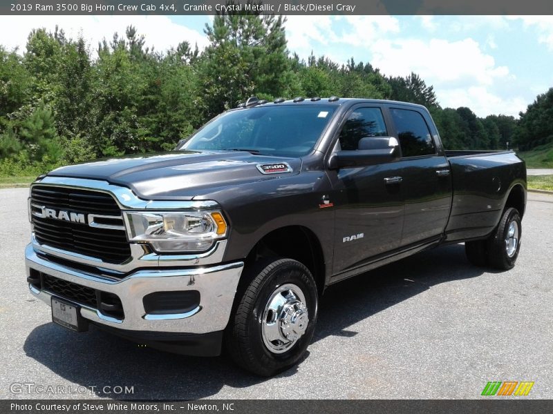 Granite Crystal Metallic / Black/Diesel Gray 2019 Ram 3500 Big Horn Crew Cab 4x4